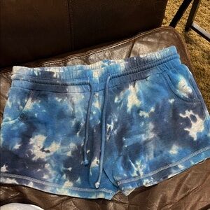John Eshays Blue Tie-Dye Women's Shorts